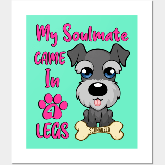 Schnauzer Soulmate Wall Art by Hellgrafic